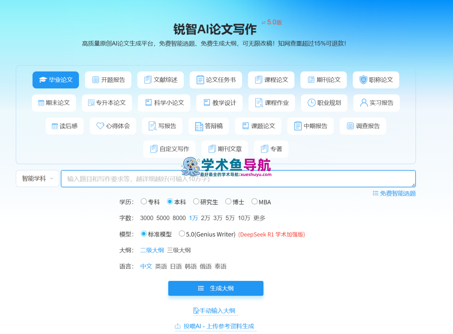 锐智AI论文写作