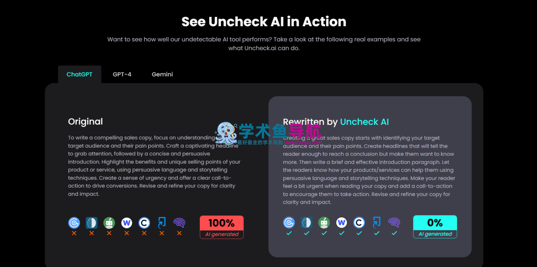 Uncheck AI